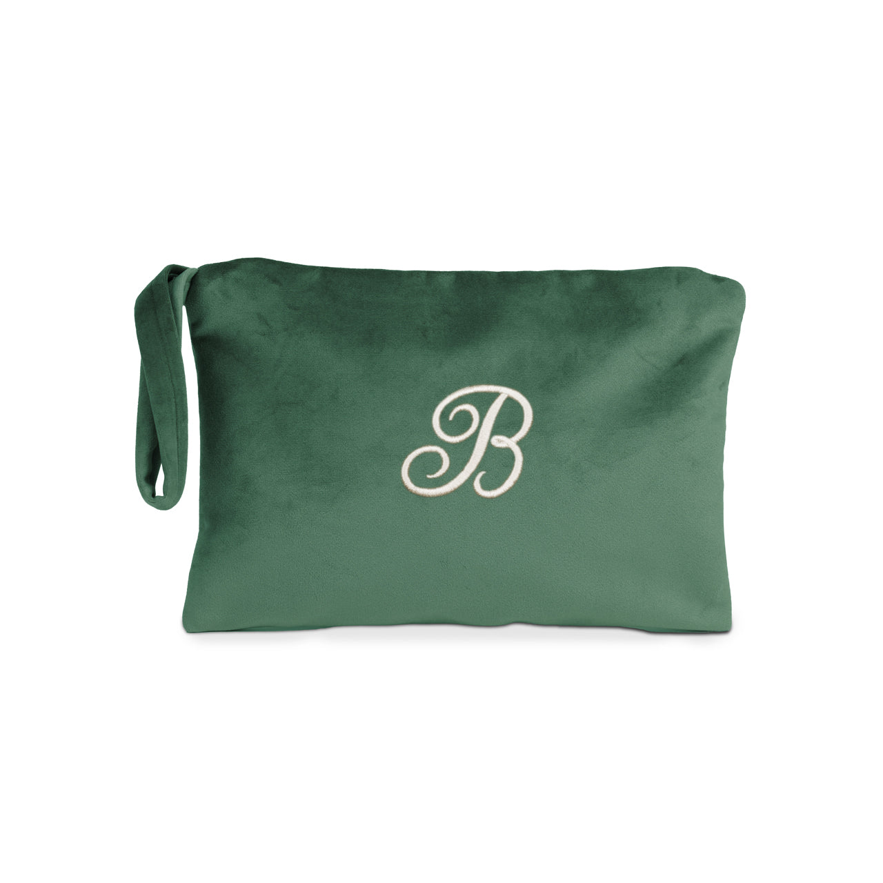 Pochette in velluto con iniziale