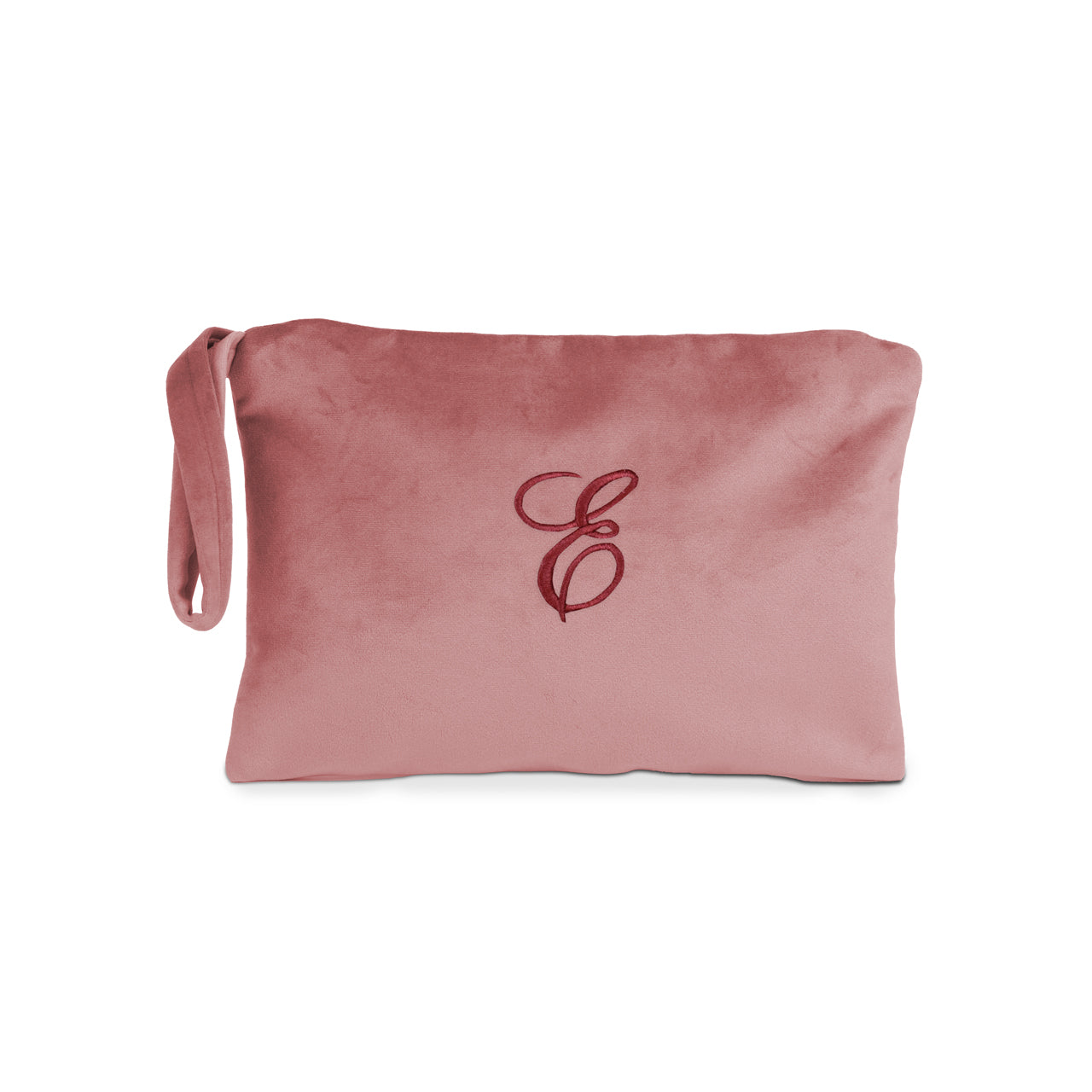 Pochette in velluto con iniziale