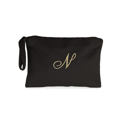 Pochette in velluto con iniziale